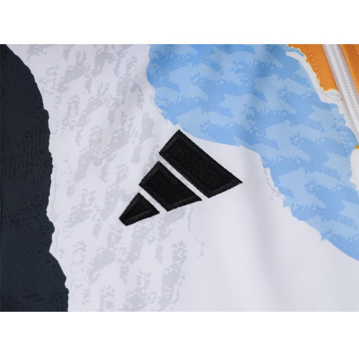 Chandal de Chaqueta del Real Madrid Nino 24-25 Blanco y Amarillo